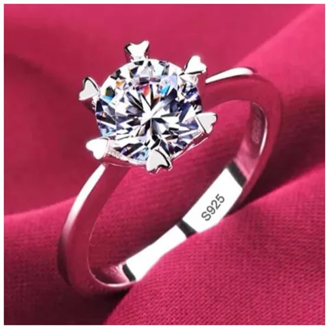 Anillo de Compromiso de Plata Modelo 349
