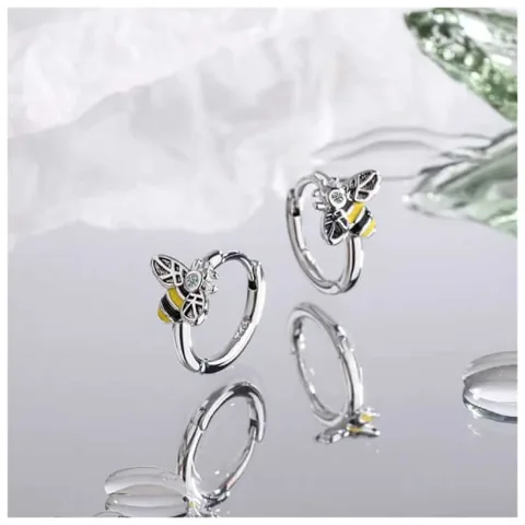 Pendientes de Plata S925 Abejita