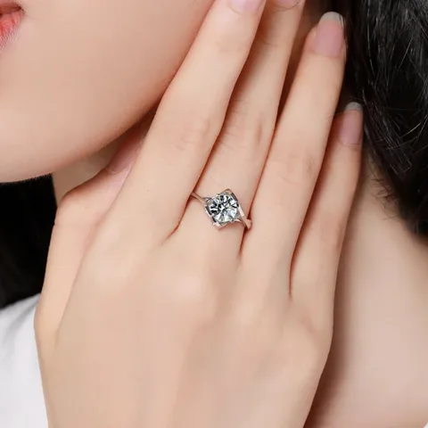 Anillo de Compromiso de Plata Modelo 359