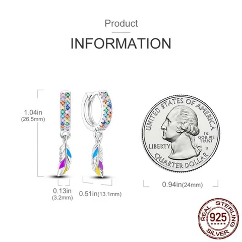 Pendientes de Plata S925 Hippie Bright