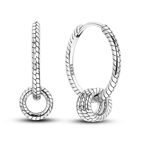 Arete de Argollas de Plata 925 Modelo Isis