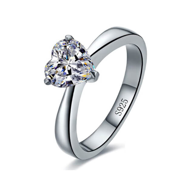 Anillo de Compromiso de Plata Modelo 364