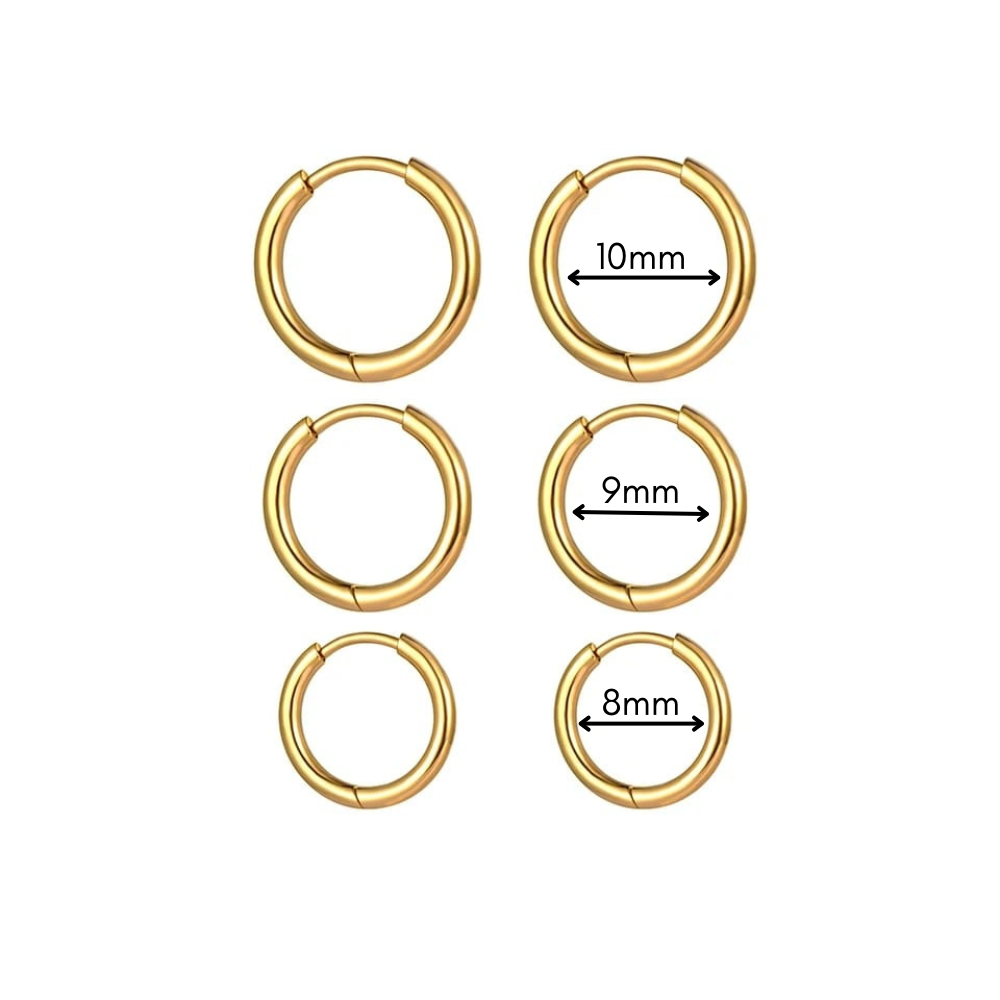 Aretes de Argolla de Plata 925 Modelo Huggies