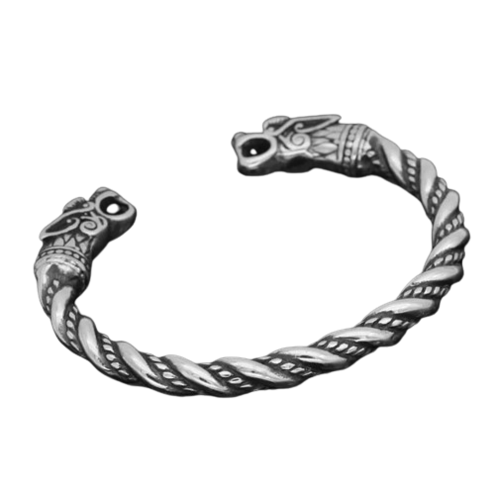 Brazalete Pulsera para Hombre Estilo Lobo Nórdico