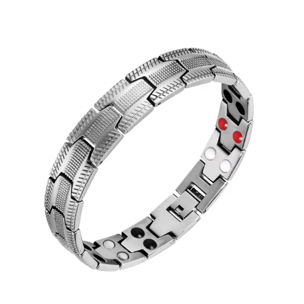 Pulsera Magnética Saludable Titanio Plata Modelo YSB-22