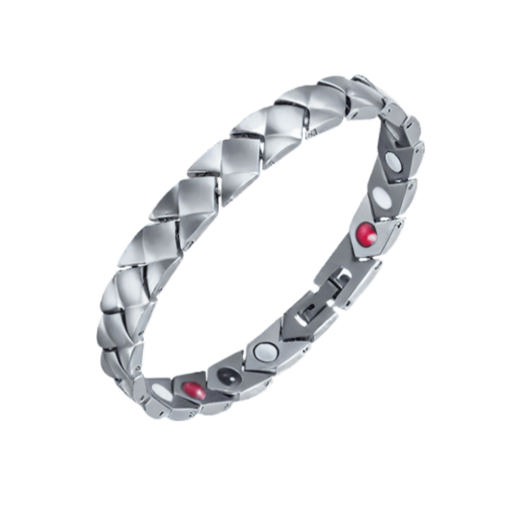 Pulsera Magnética Saludable Titanio Plata Modelo YSB-146