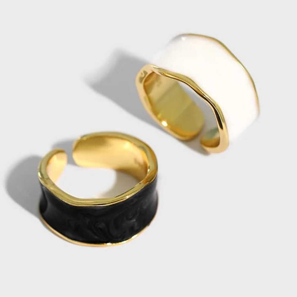 2 Anillos Redimensionables Bañados en Oro