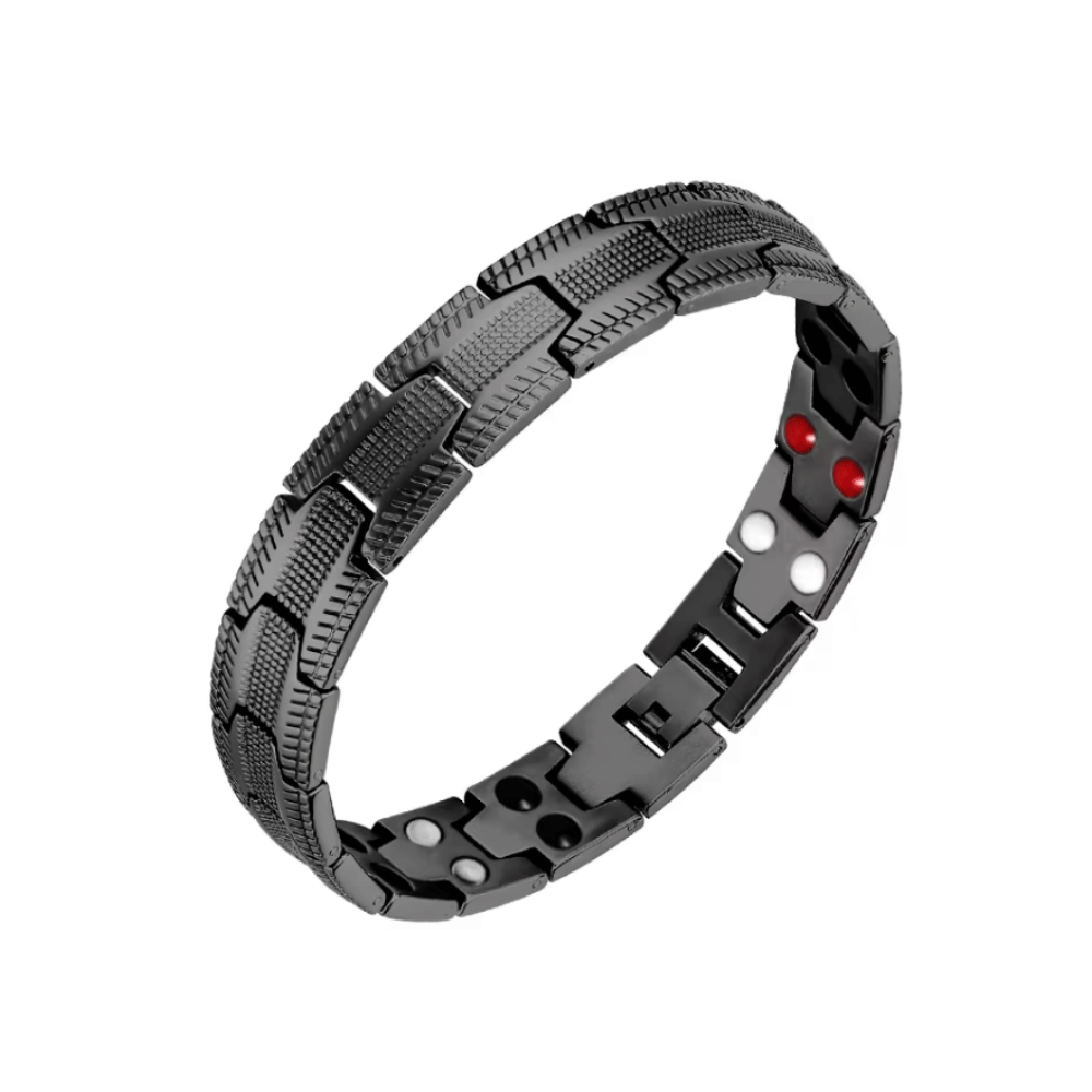 Pulsera Magnética Funcional Titanio Negro Modelo YSB-22