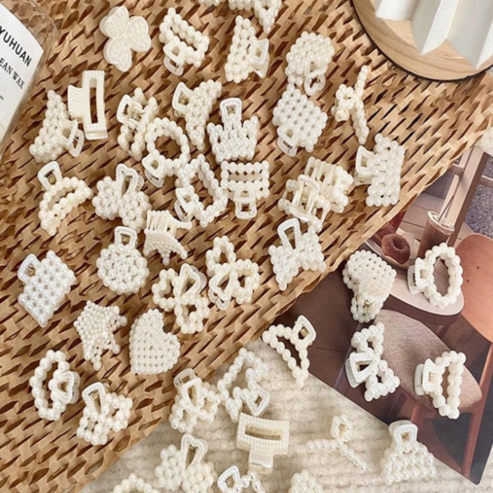 Set x 20 Ganchos de Perlas Para el Cabello Niñas Mujeres