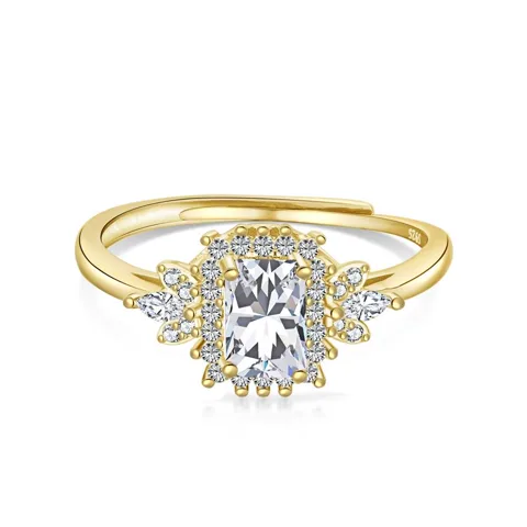Anillos de Compromiso Redimensionable de Plata Modelo 360