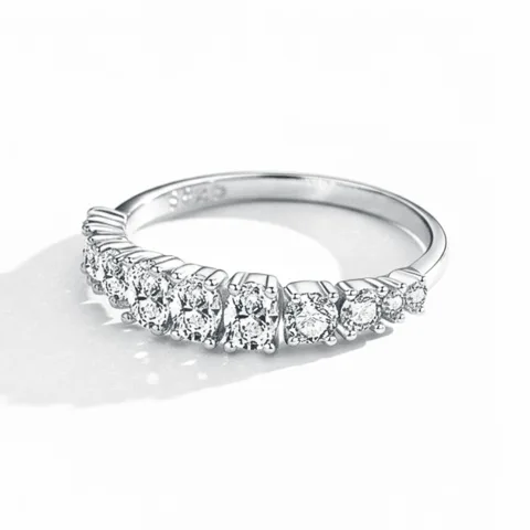 Anillo Churumbela XL Afrodita 376 Plata Maciza Bañado En Oro Blanco