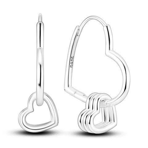 Arete de Plata 925 Modelo Hearts